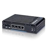 Sharevdi Fanless Router Firewall Appliance Mini PC with 2X SFP+ 4X i226-V LAN Ethernet Intel N150(up to 3.6GHz), Network Gateway Soft Router AES NI/HD/COM 8G DDR4 128G SSD M.2 NVME (Intel N150)