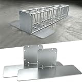 2 Pack Heavy-Duty Hot-Dip Galvanized Truss Base Stand - 8" x 8" Compatible Fixed Base Plate for Event Truss Systems, Stable Support for Trade Show Booths, Stage Lighting, DJ Rigs & Event Displays