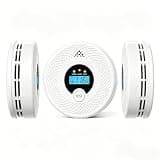 3 Pack Home Monitor with 10 Year Battery Powered, Indoor Monitor Combo for Indoor Spaces
