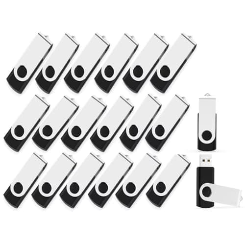 20 Pack 512MB USB Flash Drive Bulk Pack, Bulk USB 2.0 Flash Drives Thumb Drive Swivel Memory Stick Jump Drive Pen Drive Zip Drive