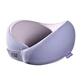Skechers Women's Memory Foam Neck Pillow, Comfortable & Breathable Travel Pillow,Neck Pillow Airplane for Travel, Car Rides, Home, and Office Use, Ergonomic Design for Men and Women,Purple