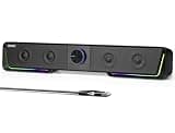 Jeecoo A40 Bluetooth Computer Speakers with Clear Sound, USB Plug & Play PC Speakers with LED Light, Computer Sound Bar with Switch Button for Desktop Laptop Monitor (USB-C Adapter Included)