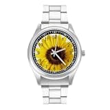 NTVOWPZO Three-Hand Analog Stainless Steel Watches for Men Easy Reader