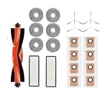 VEWHVBYDK 21pcs Dust Bag Mop Cloth Main Side Brush Hepa Filter Replacement Parts，Compatible with Xiaomi X20 + / X20 Plus Robot Vacuum Accessories