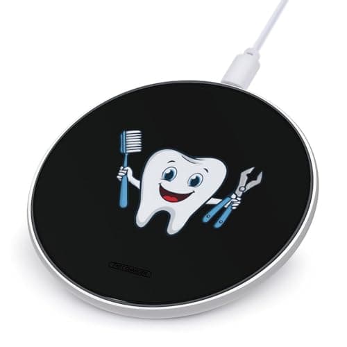Teeth Dentist Dentistry Dental Wireless Charger SlimWireless Charging Pad Anti-Slip Charger Mat for Men Women