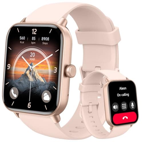 Smart Watch for Men Women (Answer/Make Call), Alexa Smartwatch Compatible with Android iOS, Fitness Tracker with Heart Rate SpO2 Sleep Monitor, 1.8'' HD DIY Dial Waterproof Watch with Bluetooth Call