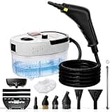 PZZ Handheld Steam Cleaner, 15-Second Fast Heat-Up Portable Steam Cleaner with 1L Water Tank, 6-Level Steam Control for Car Detailing, Kitchen Grease, Bathroom & Home Cleaning