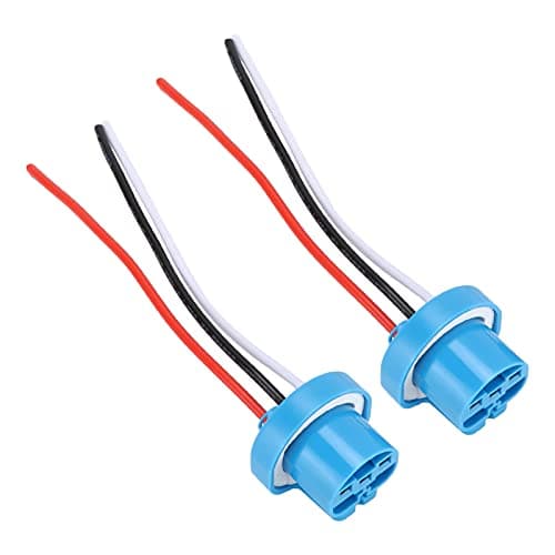 Saluaqui 9007 Connector 9007 Headlight Connectors 9007 Female Socket Harness for Headlight Fog Light Fit for 9004 HB1 HB5 Bulbs 12V 24V Auto Accessories