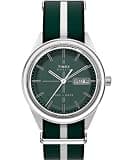 Timex Men's Analogue Quartz Watch Marlin Jet with Fabric Strap, Green, 38 mm, strap