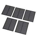 Zunate 5 Pcs Solar Cell 0.5W Monocrystalline Silicon Small Solar Panel for Chargers, DIY Projects, Electronic Devices