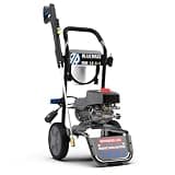 AR Blue Clean BM3300 Electric Pressure Washer, 3300 Max PSI, 1.3 Max GPM, 15 Amp Induction Motor, Two Wheel Cart Design, Included Accessories