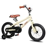 JOYSTAR 12 Inch Kids Bike for 2 3 4 Years Boys Girls Gifts Bikes Child Toddler Bicycle with Training Wheels BMX Style 85% Assembled Beige