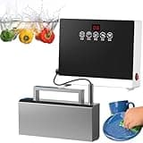 Ultrasonic Sink Dishwasher, 380W Electric Dish Washing Machine with Touch Control for Fruits and Vegetables, Installation-Free Cleaning Solution