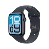 Apple Watch SE 3 [GPS 44mm] Smartwatch with Midnight Aluminum Case with Midnight Sport Band - M/L. Fitness and Sleep Trackers, Heart Rate Monitor, Always-On Display, Water Resistant