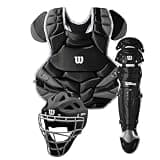 WILSON C1K NOCSAE Catcher's Gear Kit, Intermediate - Black