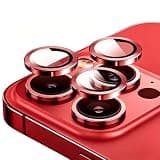SHSJYA 9H Tempered Glass phone Lens Protector Film, for iPhone 11 / 11Pro / 11Pro Max, HD Clear Anti-Scratch Anti-Fingerprint Ultra Thin Bubble Free phone Lens Film (Red,for iPhone 11)
