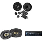 Alpine UTE-63BT Mech-Less Digital Media Receiver with Bluetooth® Wireless Technology+ Kicker CSS654 6.5" Component Speakers + Kicker 43CSC6934