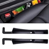 Vioziis 2PCS Car Seat Gap Filler, Automotive Seat Organizer Fill The Gap Between Seat and Console, Universal Car Storage Box Inserts Fill The Gap Between Seat &Console for Coins Wallets Keys (Black)