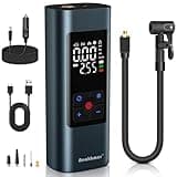 Tire Inflator Portable Air Compressor: Cordless Air Pump for Car Tires 150PSI - Tire Pump with Pressure Gauge for Car Bike Motorcycle Balls (Grey Blue)
