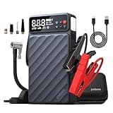 Pelsee 3500A Jump Starter with Air Compressor, 20000mAh Portable Car Battery Jump Starter (Up to 10L Gas/8L Diesel) with Tire Pressure Monitor, 45W Fast Charger, LED Light & Jumper Cables
