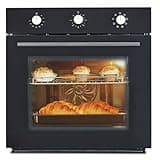 24 Inch Built-in Electric Wall Oven - 2.5 Cu.Ft Fast Preheat Electric Wall Oven with 8 Cooking Functions & Knob Control, 3000W Modern Kitchen Oven for Small Kitchens, Easy Clean, Black