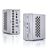 Kinupute Mini PC AI Server, AI Workstation, Ryzen AI MAX+ 395(126TOPS,16C/32T), Barebones, Radeon 8060S GPU, 128GB LPDDR5x-8400 Unified Memory, 10G+2.5G LAN, Quad Screen, 4xM.2 PCIe 4.0 Slots, WiFi 7