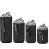 K&F CONCEPT 4 Pack Camera Lens Pouch Set, Drawstring Lens Protective Bag, Camera Lens Case for DSLR SLR Lens