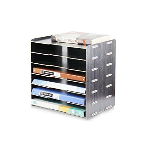 FENOKD File Cabinet File Cabinets Drawer Type Wooden Korean Style 6-Layer A4 Document Shelf File Box Office Classification Storage Cabinets,D