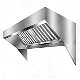 Commercial Range Hood Wall-Mounted Stainless Steel Exhaust with Detachable u-Shaped Oil Mesh for Food Trucks, Concession Trailers, Restaurant Kitchens – 4FT/6FT/7FT