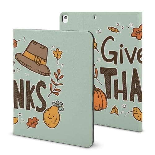Thanksgiving Day Give Thanks Slim Compatible with IPAD Pro 2020/2020 AIR 4/Pro 2021/Air5 Case Shockproof Waterproof Protective Cover Stand