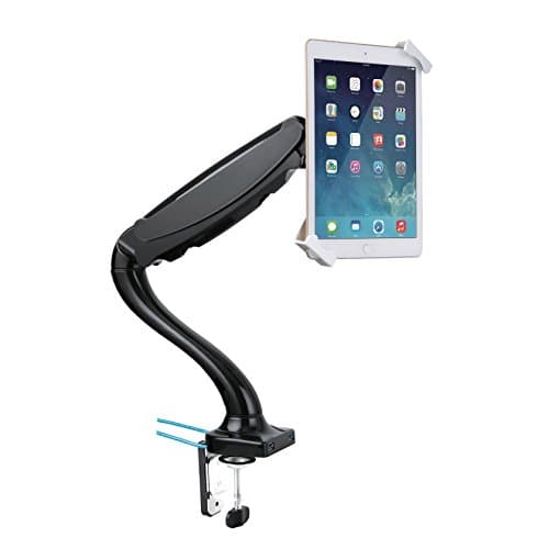 CTA Digital: Locking Tablet Mount and USB Hub, Black, Fits 7-13" Tablets/Apple iPad 10.2-Inch (7th & 8th Gen.), iPad Air 3, iPad Mini 5, 12.9-Inch iPad Pro, iPad Gen 6 & More