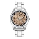 NTVOWPZO Three-Hand Analog Stainless Steel Watches for Men Easy Reader