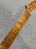AAA satin Roasted Flame Maple rounded-ends 22 frets electric guitar neck parts