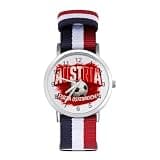 ZMYAPQO Austria Flag 2026 Soccer Football Watches for Men