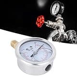 Omquot Professional Radial Pressure Gauge Y60 Stainless Steel - Stable Installation - Industrial Tool for Machinery, Petroleum, Chemical Industry - 1/4BSP 7bar