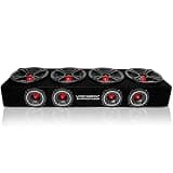 MENACE AUDIO Car Audio Midrange Enclosure 4 x 6.5 2000Watts VOICEBOX (MA-VB6525-4R) RED