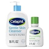 Cetaphil Gentle Cleanser, Hydrating Face Wash, 16oz + Travel Lotion, 2oz