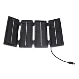 YDuupxe Portable Foldable Solar Panel, Monocrystalline Silicon Charger with Type C Interface, Ultra Thin Lightweight 141g for Camping Travel Hiking Smartphones