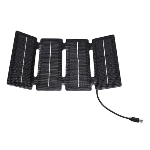 Fauitay Solar Panel, Ultra Thin Portable Monocrystalline Silicone Solar Charger with 4 Fold Design for Outdoor Travel Camping Emergency