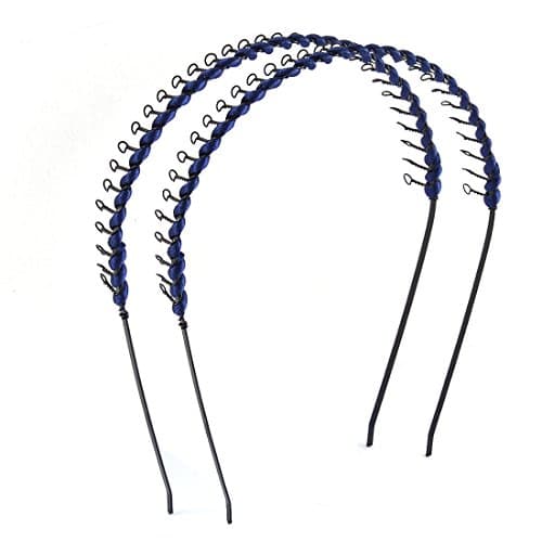 Ruilogod Woman Lady Metal Comb Rope Winding Hairband Hair Hoop 2Pcs (id: 944 d7e 5da 68a 62e