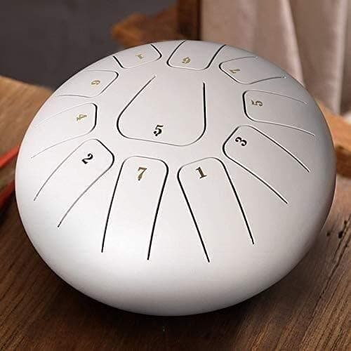 Handpan Drum Instrument, Steel Tongue Drum Steel Tongue Drum, 10 Inch 11 Ton Percussion Instrument, with Bat and Carry Bag Shaping Meditation, Yoga and Zen (Color : Blue) ,Made in America