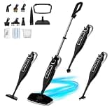 Rosewill 11-in-1 Steam Mop, 260°F Handheld Steam Cleaner, 1200W Detachable Steam Mops for Floor Cleaning, Removable Tank, Multi-Purpose Steamer for Hardwood, Tile, Grout, Furniture - Black