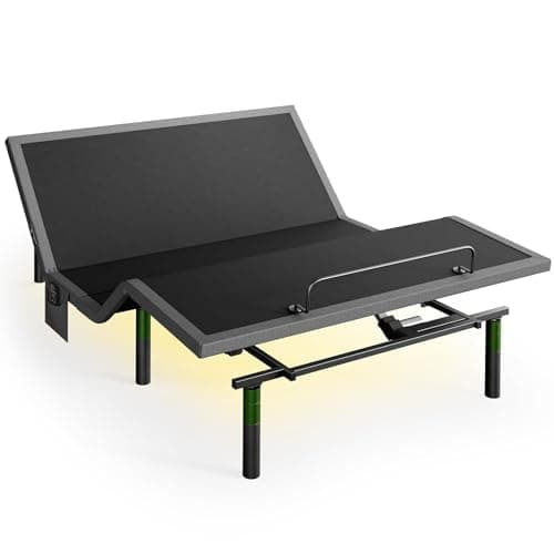 Marsail MS01 Queen Adjustable Bed Base Frame, 4 Ports USB A&C Adjustable Bed Base with Under-Bed Nightlight, 3 Minutes Fast Assembly, Wireless Remote Control Adjustable Bed