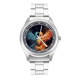 NTVOWPZO Three-Hand Analog Stainless Steel Watches for Men Easy Reader