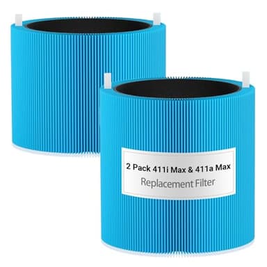 Bpbdzz 2 Pack 411i Max & 411a Max Replacement Filter Compatible with BLUEAIR 411i Max & 411a Max Air Purifier, Advanced Activated Carbon Filter
