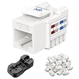 Cable Matters [UL Listed] 25-Pack 10Gbps Cat6 Keystone Jacks, White