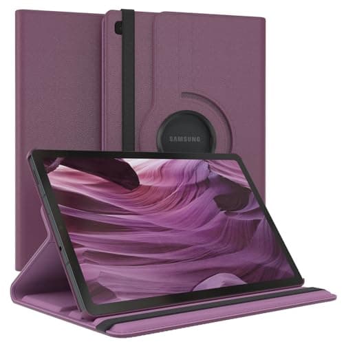 Vultic Rotating Case for Samsung Galaxy Tab A9 2023 / A11 2025 (8.7-inch) [SM-X110/X115/X117/X130/X133/X135], 360 Degree Stand [Auto Sleep/Wake] Folio PU Leather Smart Tablet Cover (Purple)