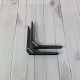 MTYBiNiC Metal Shelf Brackets, L-Shaped Metal Shelf Brackets – Stainless Steel Black Powder Coated – Right Angle Corner Brace for Floating Shelves – Wood Bookcase Support