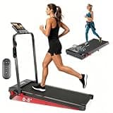 Walking Pad Foldable, Handle Bar Adjustable Incline 2.5HP Quiet Under Desk Treadmill Home Office