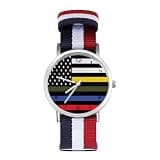ZMYAPQO Dispatch Police Military Fire Flag Watches for Men